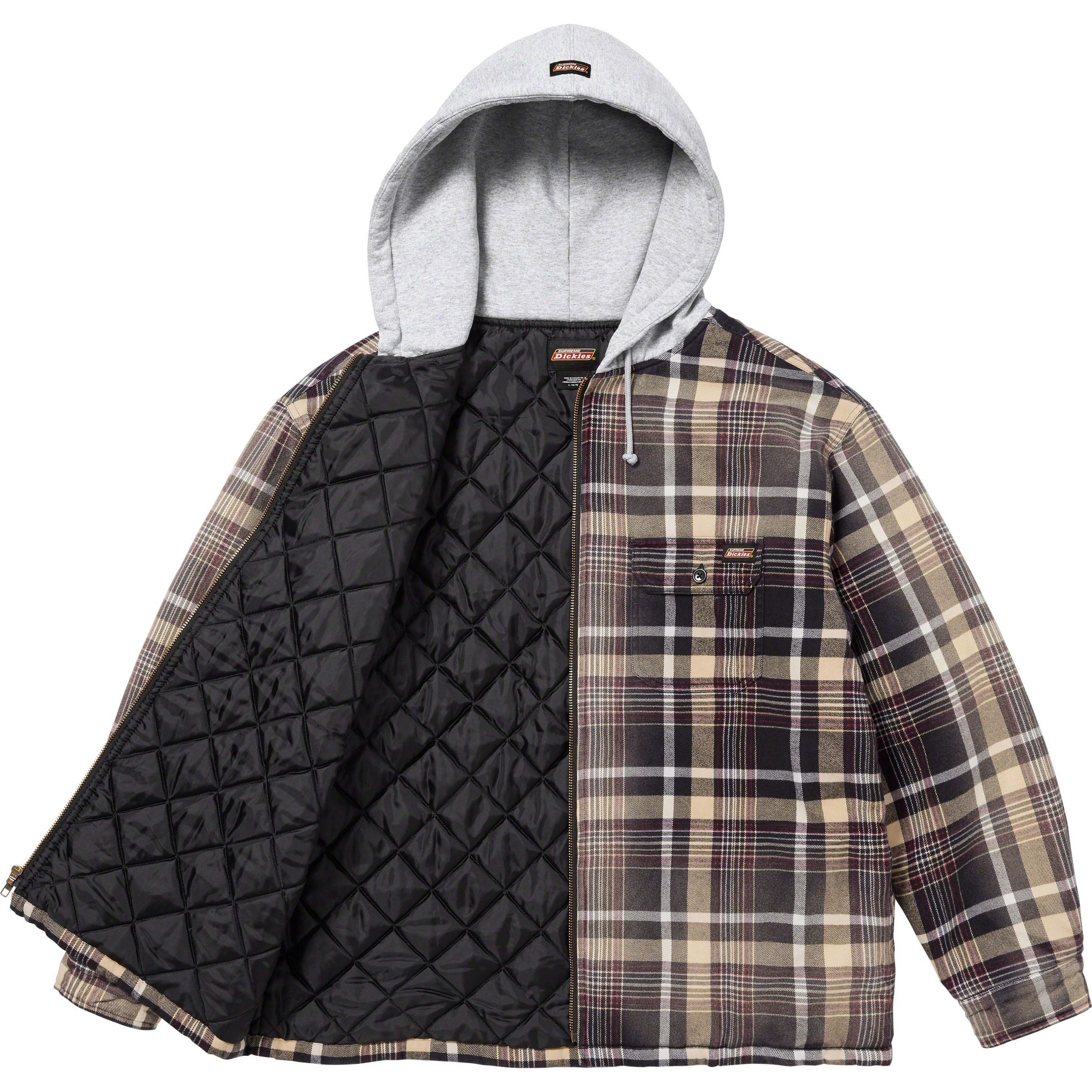 Supreme®/Dickies® Plaid Hooded Zip Up Shirt view 5